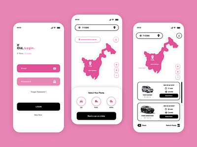 Transport App UI Design app app development branding design icon interaction design minimal product design ui uiuxdesign ux web