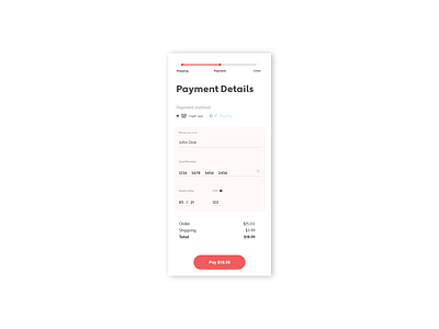 Daily UI 02 Checkout adobe xd ux vector