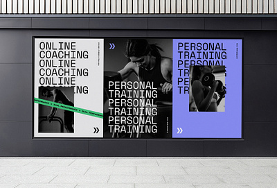 Dual Performance Hoarding brand design brand designer branding gym hoarding signage sport sports branding training workout