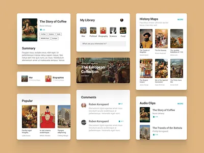 After dinner sketches app desing ui ux web