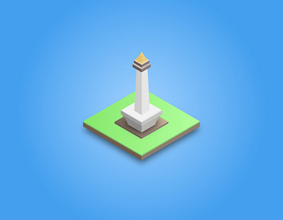 Monas illustration isometric