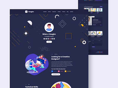 Personal Portfolio Landing Page agency creative cv design modern portfolio