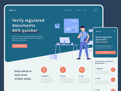 Tax Tim Redesign concept desktop design finanace mobile design responsive tax ui web design