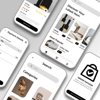 Furniture App Design app app design design mobile design ui ui ux design ux web web design