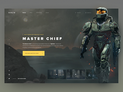 Master Chief design game games halo interface master chief microsoft spartan ui ux web xbox xboxone