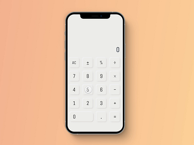 Neumorphism Calculator App calculatorapp creative design interaction interactiondesign neumorphism protopie protopiedesign prototype prototyping