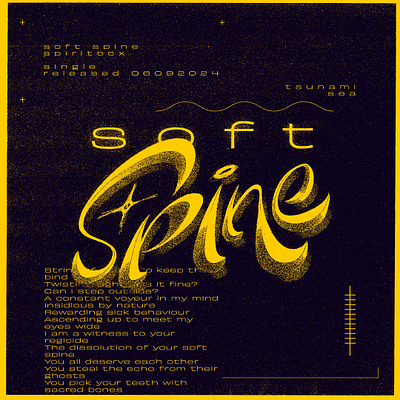 Soft Spine graphic design lettering