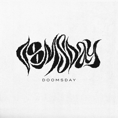 doomsday graphic design lettering