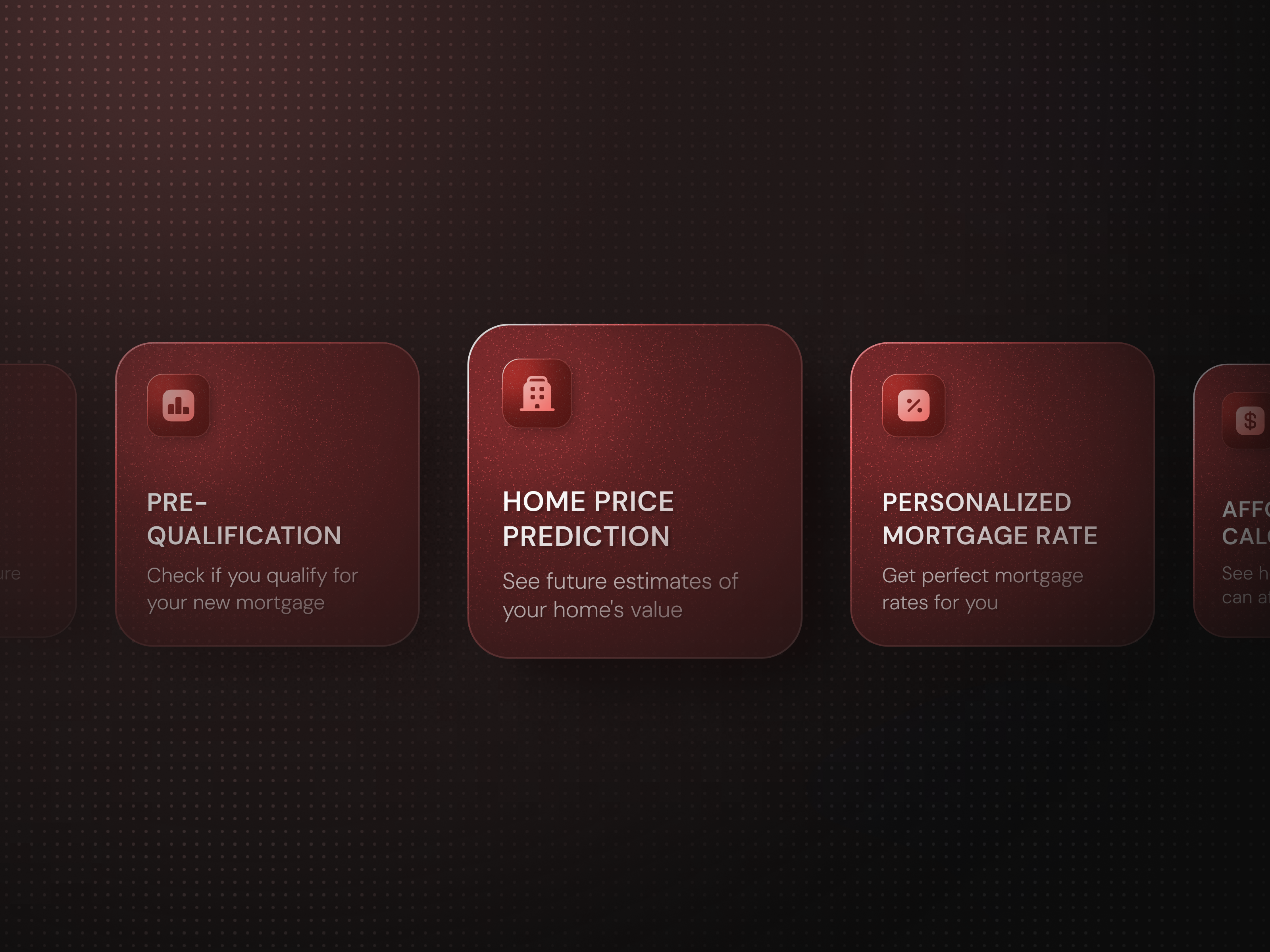 Real Estate and Mortgage Cards art design blur card color effect glow home price illustration mask mortgage noise perfect personalize pre qualification prediction rate texture ui value visual design