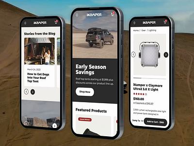 iKamper - Site Refresh adventure ecommerce ikamper outdoors shopify web design website