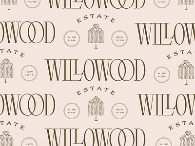 Willowood Estate Lodge Concept brand design branding design graphic graphic design green hotel illustration lettering lodging logo logo design luxury restaurant tree vintage willow