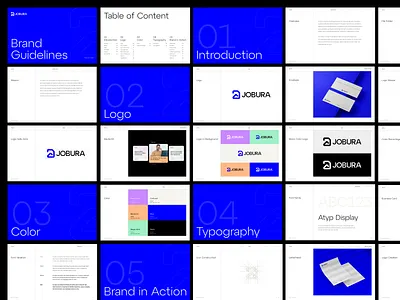 JOBURA - Brand Guidelines brand book brand guide brand guide identity brand guidelines brand identity brand manual brand style guide branding graphic design guidelines identity guidelines job hiring job hiring logo job hiring platform logo book logo design logo user manual startup branding style guide visual identity