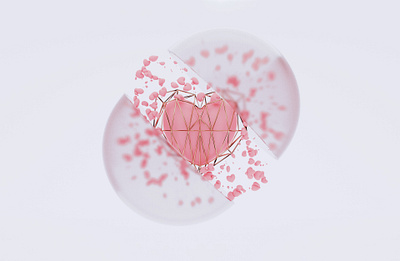 Valentines Day Heart 3d 3d art 3d artist 3d ilustration 3d modeling blender blender3d blendercycles design illustration love pink valentine valentines day weeklywarmup