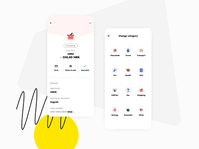 Transaction category banking bankingapp categories illustration spendings transaction transactioncategory transactiondetails ui ui design uiux uxui