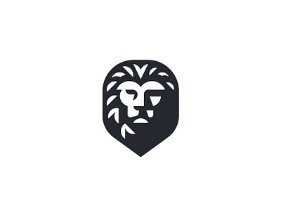 Lion animal icon jungle king lion logo mane mark shadows symbol