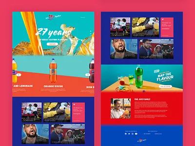 Jive Cooldrinks agency work bold bright colorful fun one page one pager original concept single page single page website