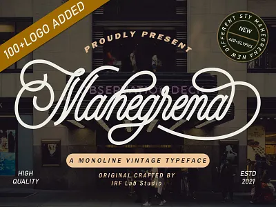 Mahegrena art branding calligraphy calligraphy font creativemarket font calligraphy font design font family font script illustration monogram monoline