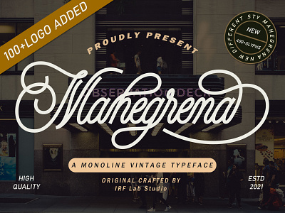 Mahegrena art branding calligraphy calligraphy font creativemarket font calligraphy font design font family font script illustration monogram monoline