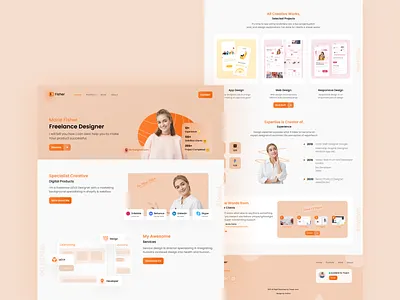 Personal Portfolio website clean design designers homepage landing landing design landing page landing page design personal personal website portfolio ui ui design ux ux design web design website website design webuiuxdesign