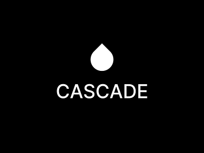 CASCADE - Cosmetics Logo design brand identity branding cosmetics logo design drop symbol face oil logo design logo logo design men skincare logo design minimal logo moisturizer logo skincare logo