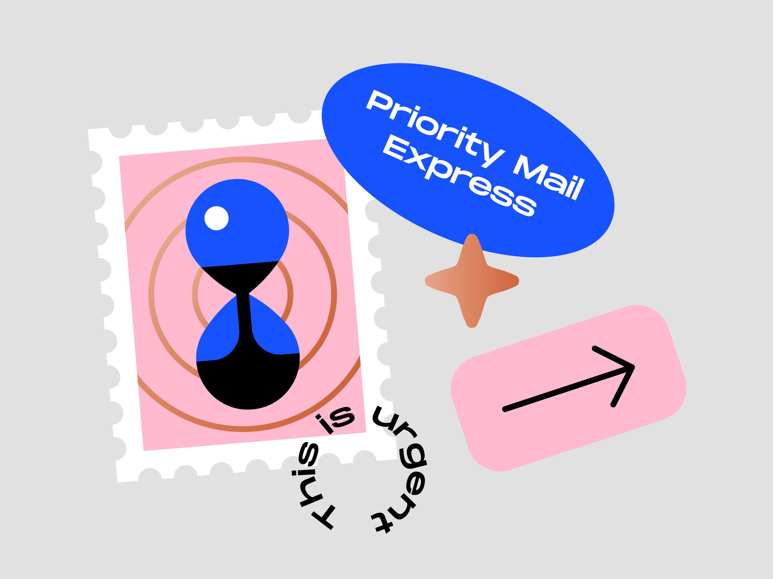 Example of Postmark for urgent letter