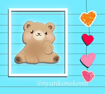 Teddy art design illustraion illustration art original originalcharater wallpaper design