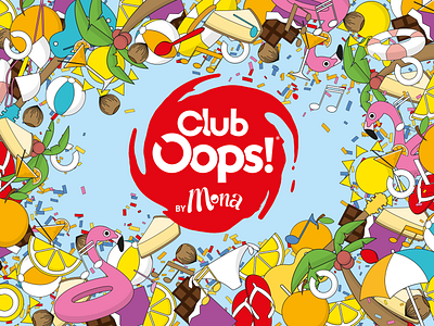 Mona Oops - Artwork Illustration + Logo Design design illustration illustrator logo vector