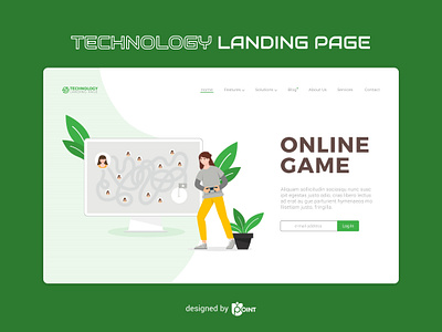 Technology - Landing Page graphic design illustration landing page landing page design landing page illustration technology ui design vector vector illustration website