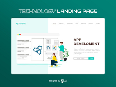 Technology - Landing Page graphic design illustration landing page landing page design landing page illustration technology ui design vector vector illustration website