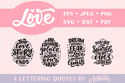 Love Quotes composition design hand drawn happy valentines day i love you illustration lettering logo logotype love poster print quote t shirt design valentine day