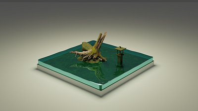 Swamp Environment 3d 3d art 3d design art design design illustration minimal