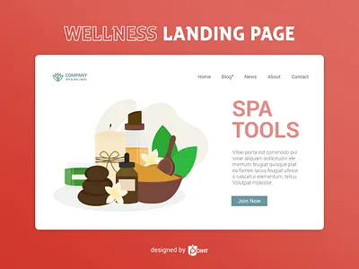 Wellness - Landing Page graphic design illustration landing page landing page design landing page illustration ui design vector vector illustration website wellness