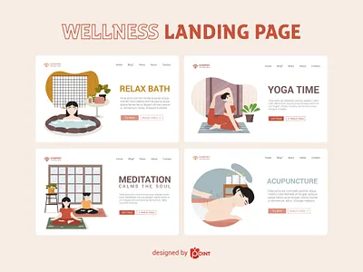 Wellness - Landing Page graphic design illustration landing page landing page design landing page illustration ui design vector vector illustration website wellness