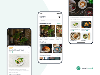 Snackshack - More Than A Menu adobexd app design branding cards creative design ecommence home ui web