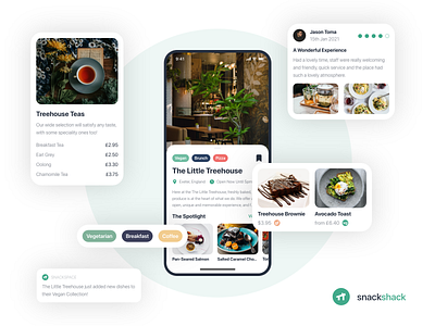 Snackshack - Call-Out Cards adobexd app app design branding cards cards ui creative design home ui