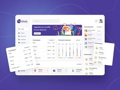 Educational Dashboard Design design education ui web header webui