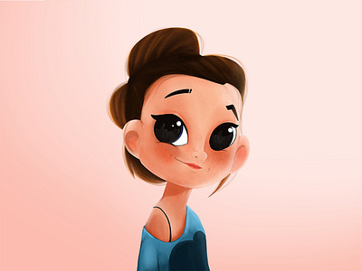 Cartoon Girl Portrait art artwork cartoon chibi cute cute art illustration portrait portrait art portrait illustration procreate