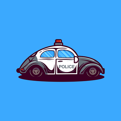 car police bird design icon illustration logo pencil sketch vector