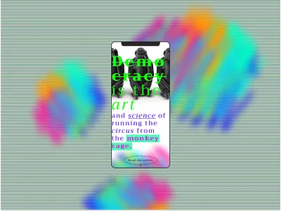Layout | Concept for News Title UI App app art direction article colorful colors concept design digital design layout mobile mobile ui monkey news news app newsfeed title title design typeface ui user interface