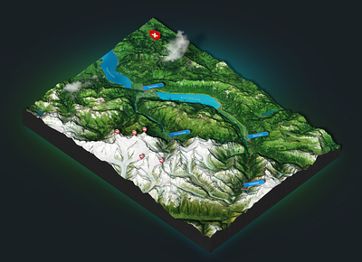 Grindelwald 3 - Photoshop 3d map render 3d 3d map generator alps heightmap map mountains photoshop plugin swiss