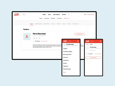 My profile account color mobile modern profile profile design profile page red user