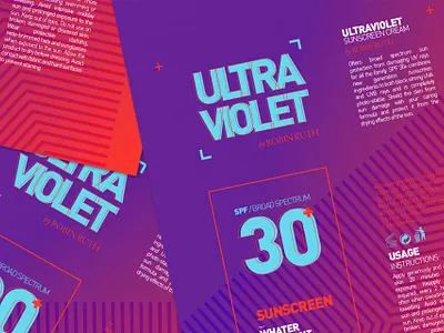 ULTRAVIOLET branding concept design packaging design sunscreen violet