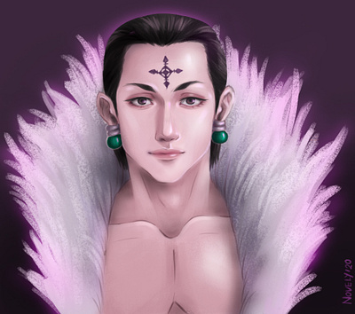 chrollo lucilfer anime animeart chrollo digital painting fan art fanart hunterxhunter hxh photoshop