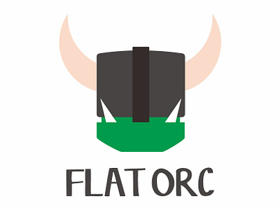 Flat Orc branding design flat illustration logo minimal vector