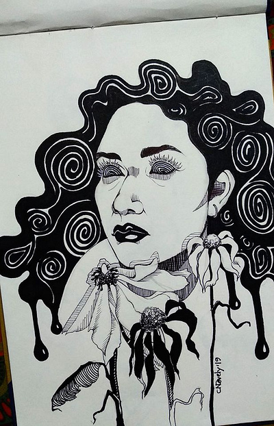 self portrait illustration ink inking inktober2019 self portrait selfportrait