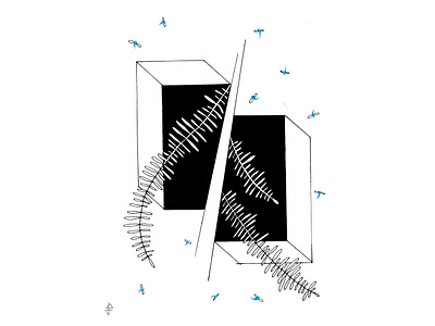 Organic Geometry V analog drawing fineliner illustration sketchbook