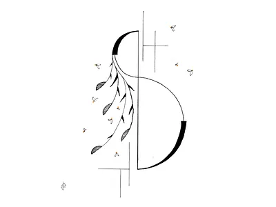 Organic Geometry IV analog drawing fineliner illustration sketchbook