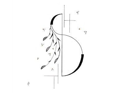 Organic Geometry IV analog drawing fineliner illustration sketchbook