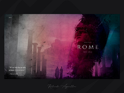 Journey | Rome 753 BC ancient antique concept illustraion italy journey ui ux web webdesign website