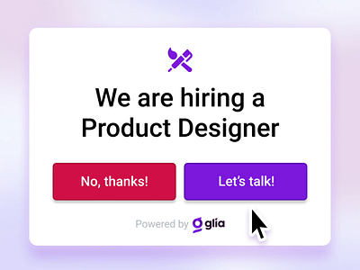 We're Hiring! animation design glia illustration ui ux vector